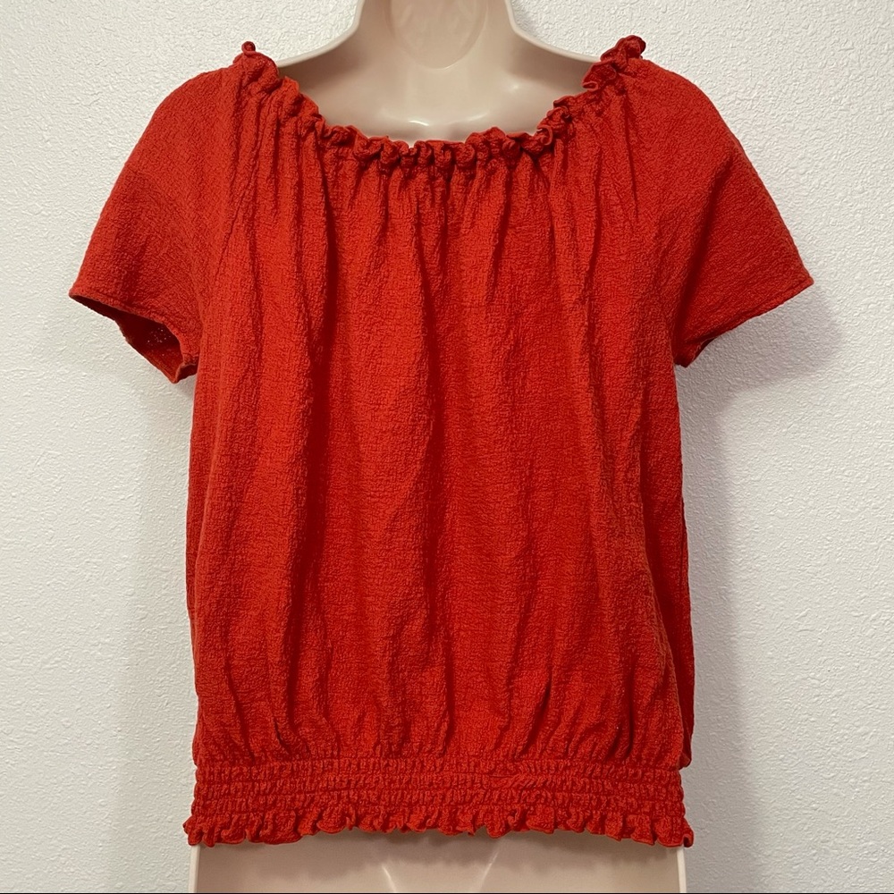 Madewell Texture & Thread Drawstring Top Boho - Picture 4 of 8